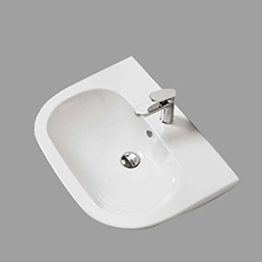 Lavabo Sospeso modello Pratica cm 64,5 Ceramica Azzurra Design Moderno