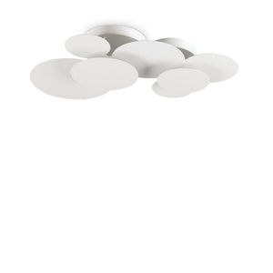 Plafoniera Moderna Cloud Metallo Bianco Led 46W 3000K Luce Calda