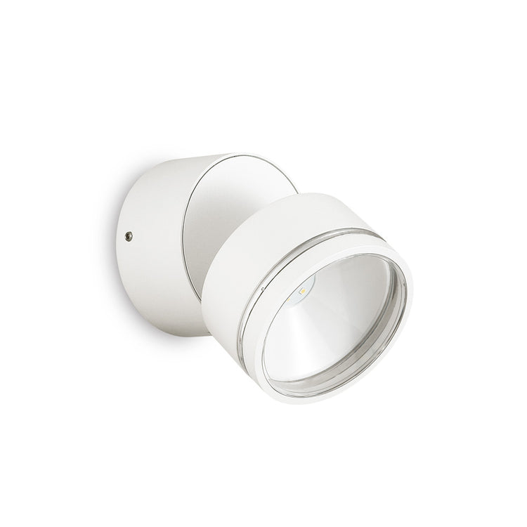 Applique Moderna Round Omega Metallo Bianco Led 7W 3000K Luce Calda