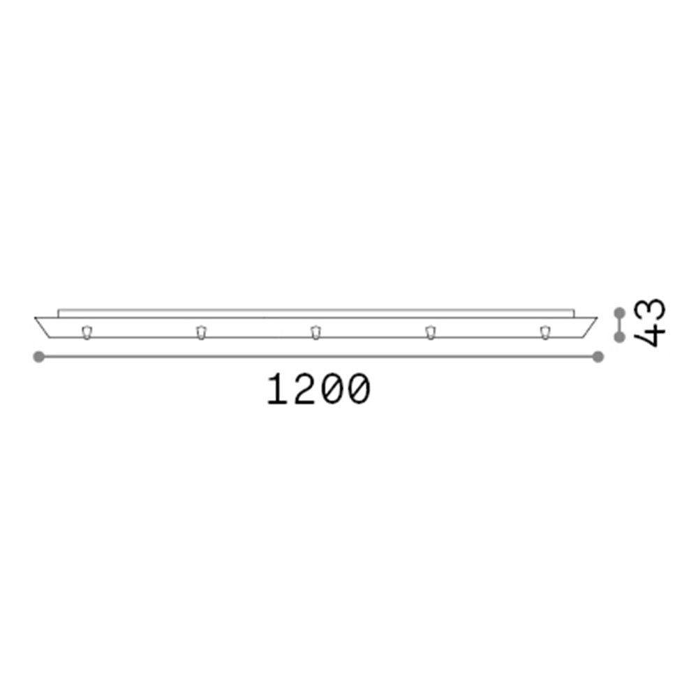 Rosone Lineare All In Metallo Bianco 5 Luci