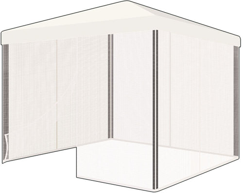 Zanzariere Per Gazebo Componibile 300X300X200 Bianco