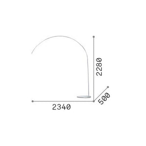 Piantana Moderna Dorsale Metallo Cromo 1 Luce E27