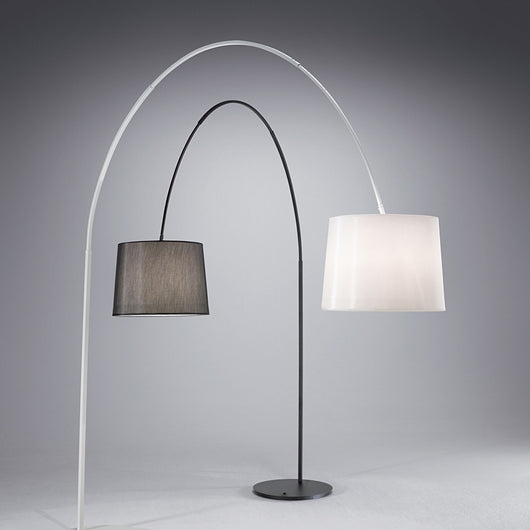 Piantana Moderna Dorsale Metallo Nero 1 Luce E27