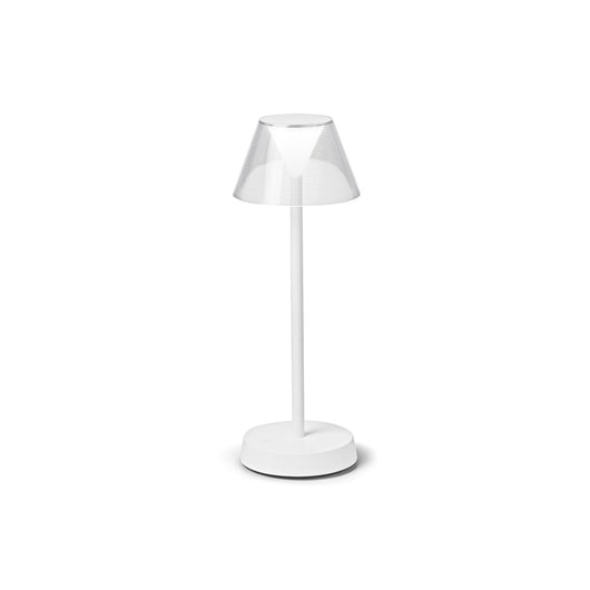 Lampada Da Scrivania-Ufficio Moderna Lolita Metallo Bianco Led 7W 3000K