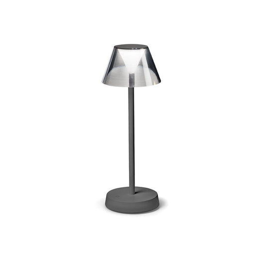 Lampada Da Scrivania-Ufficio Moderna Lolita Metallo Grigio Led 7W 3000K