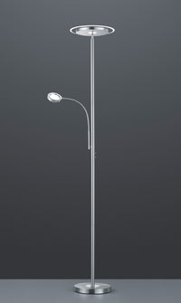 Lampada Piantana 2 Luci Tonde Acciaio Moderna 18W H 180 cm Ackbar GD Trio