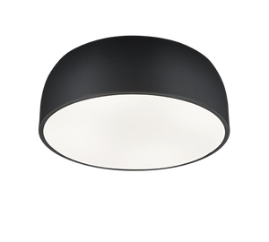 Plafoniera Led Soffitto Tonda Moderna 4 Luci E27 Nera Baron GD Trio