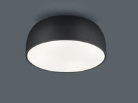 Plafoniera Led Soffitto Tonda Moderna 4 Luci E27 Nera Baron GD Trio