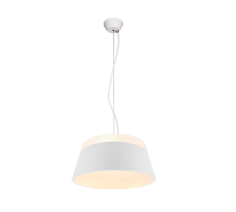 Lampada Sospensione Interno Cono 45 cm Bianco Baroness GD Trio