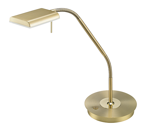 Lampada Tavolo Studio Touch Flessibile Dimmer Moderna Ottone Bergamo GD Trio