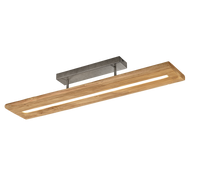 Plafoniera Led in Legno Rettangolare bi-emissione Dimmer 13 W Brad GD Trio