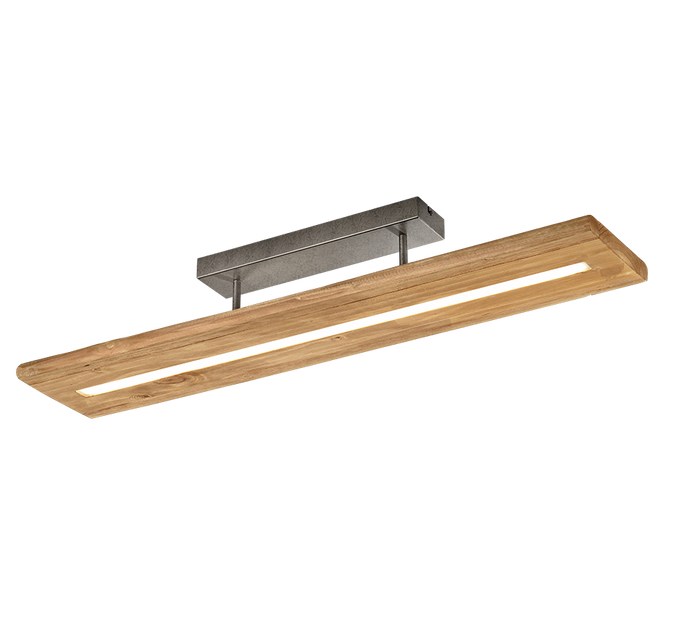 Plafoniera Led in Legno Rettangolare bi-emissione Dimmer 13 W Brad GD Trio