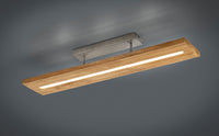 Plafoniera Led in Legno Rettangolare bi-emissione Dimmer 13 W Brad GD Trio