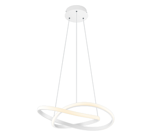 Lampada Sospensione Led Interno Cerchio Infinito Bianca Course GD Trio