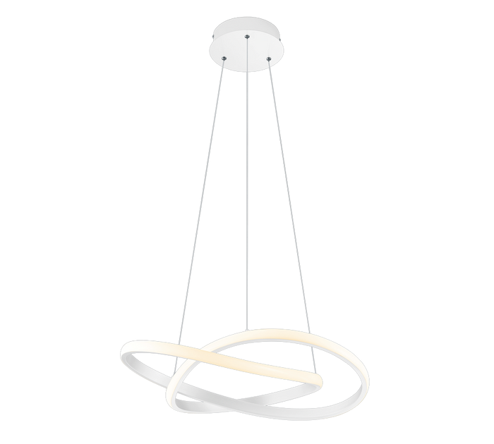 Lampada Sospensione Led Interno Cerchio Infinito Bianca Course GD Trio