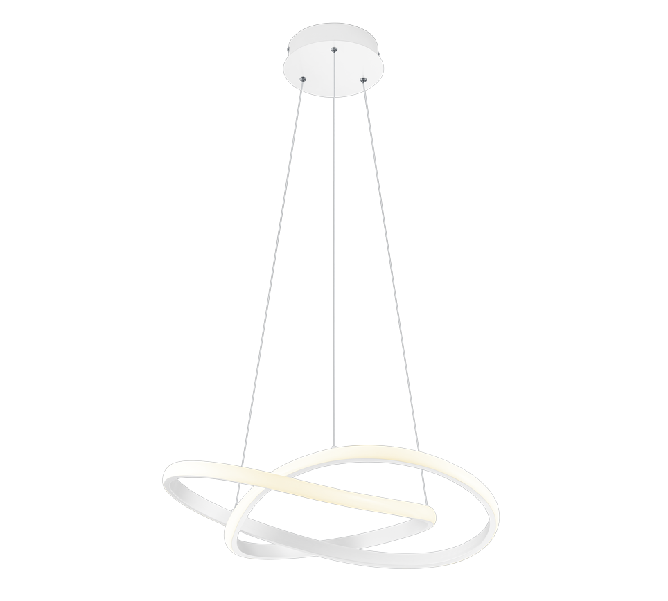 Lampada Sospensione Led Interno Cerchio Infinito Bianca Course GD Trio