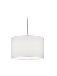 Lampada Sospensione Interno Rotonda 4W Hotel Tessuto Bianco Duoline GD Trio