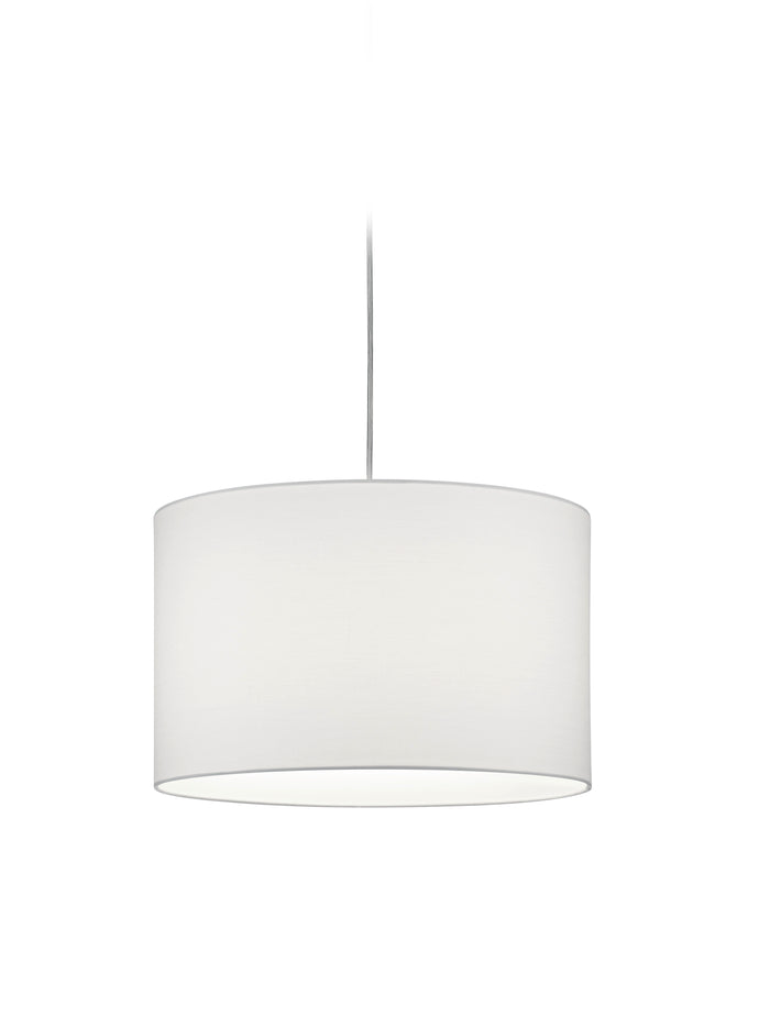 Lampada Sospensione Interno Rotonda 4W Hotel Tessuto Bianco Duoline GD Trio