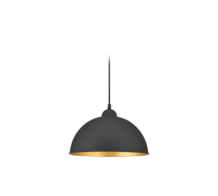 Lampada Sospensione Interno A++ Metallo Nero interno Oro Duoline GD Trio