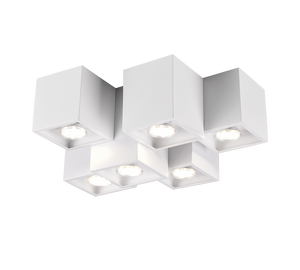 Plafoniera Soffitto Interno 6 Cubi Bianchi Moderni GU10 5W Fernando GD Trio