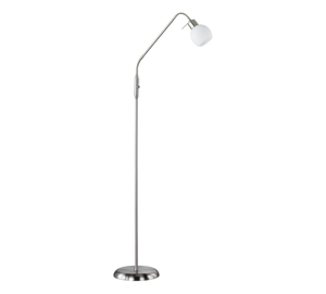 Lampada Piantana Led Flessibile H150 cm Vetro e Acciaio Metallo Freddy GD Trio