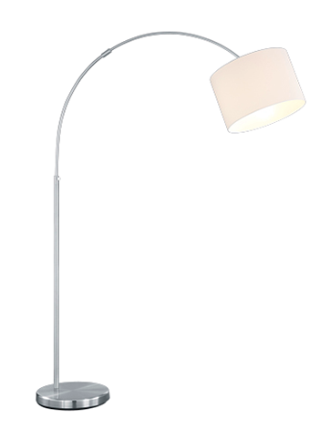 Lampada Piantana Terra Giovanile Arco H 215 cm Paralume Bianco GD Trio