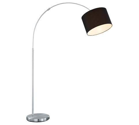 Lampada Piantana Terra Giovanile Arco H 215 cm Paralume Nero GD Trio