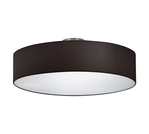 Plafoniera Soffitto Interno Tonda 28W 3 Luci Diffusore Nero Bianco GD Trio