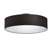 Plafoniera Soffitto Interno Tonda 28W 3 Luci Diffusore Nero Bianco GD Trio