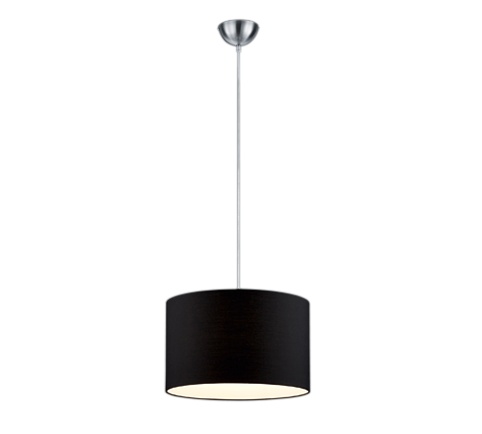 Lampada Sospensione Interno 5W Moderna Paralume Nero Hotel GD Trio