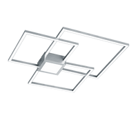 Plafoniera Led Interno Parete Soffitto 3 Quadrati Dimmer Acciaio Hydra GD Trio