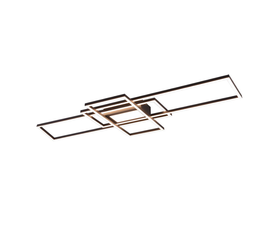 Plafoniera Led Esterno Parete Soffitto 3 Rettangoli Antracite Irvine GD Trio