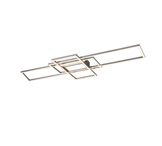 Plafoniera Led Parete Soffitto 3 Rettangoli Acciaio Satinato Irvine GD Trio