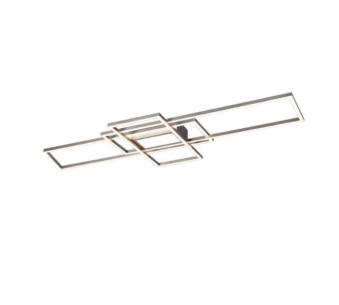 Plafoniera Led Parete Soffitto 3 Rettangoli Acciaio Satinato Irvine GD Trio