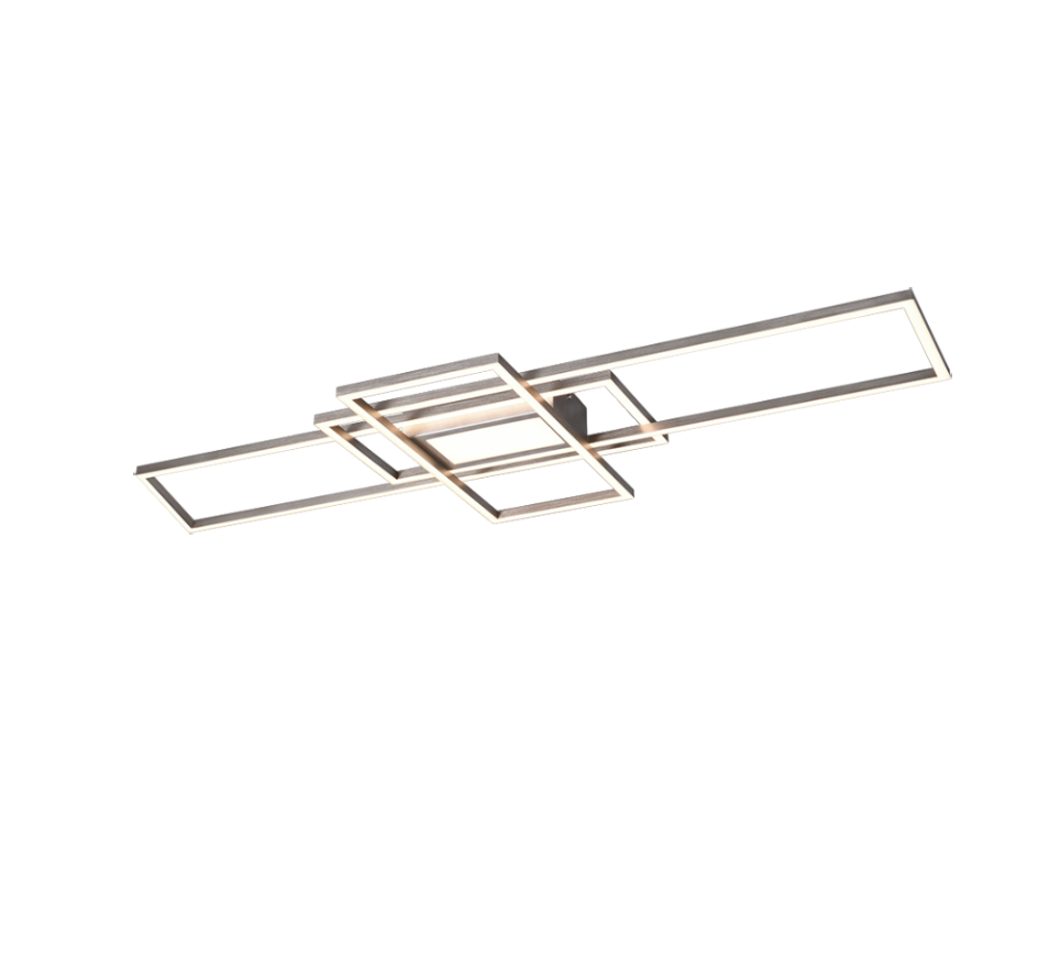 Plafoniera Led Parete Soffitto 3 Rettangoli Acciaio Satinato Irvine GD Trio