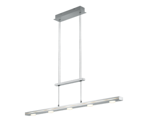 Lampada Sospensione Interno Led 7 Luci Bidirezionali Acciaio Lacal GD Trio