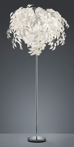 Lampada Piantana Terra Elegante con Foglie Cromo H 180 cm Leavy GD Trio