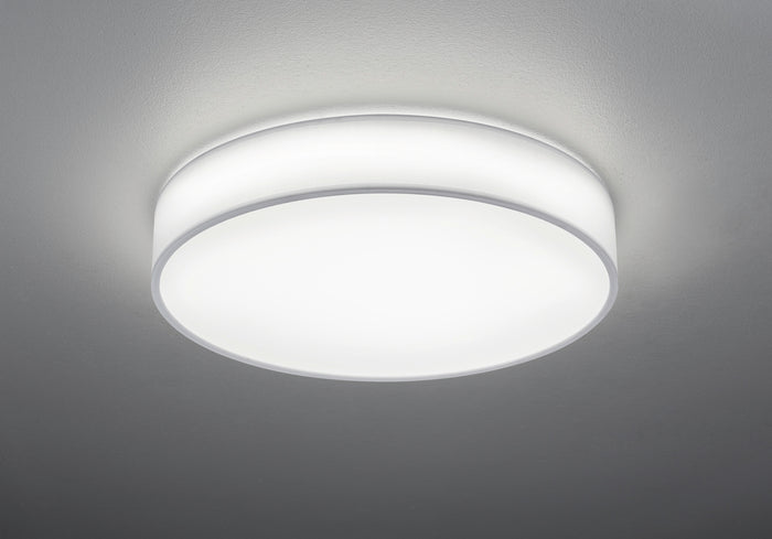 Plafoniera Led Interno Luce Notturna Dimmer Paralume Bianco 60cm Lugano GD Trio