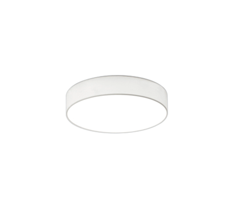 Plafoniera Led Soffitto Interno Diffusore Stoffa Bianco 30 cm Lugano GD Trio