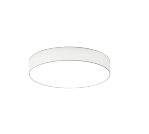 Plafoniera Led Soffitto Interno Diffusore Stoffa Bianco 40 cm Lugano GD Trio