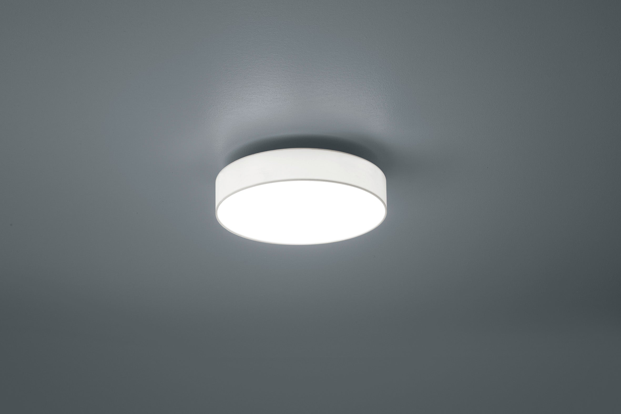 Plafoniera Led Soffitto Interno Diffusore Stoffa Bianco 30 cm Lugano GD Trio