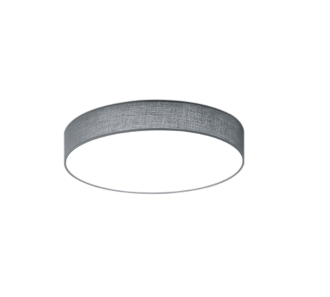 Plafoniera Led Soffitto Interno Diffusore Stoffa Grigio 40 cm Lugano GD Trio