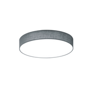 Plafoniera Led Soffitto Interno Diffusore Stoffa Grigio 40 cm Lugano GD Trio