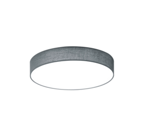 Plafoniera Led Soffitto Interno Diffusore Stoffa Grigio 40 cm Lugano GD Trio