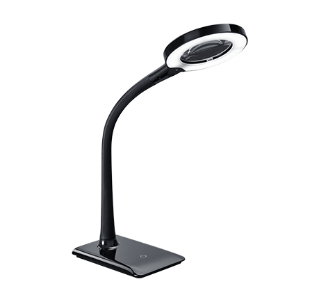 Lampada Tavolo Studio Scrivania Led Flessibile Touch 5W Nera Lupo GD Trio