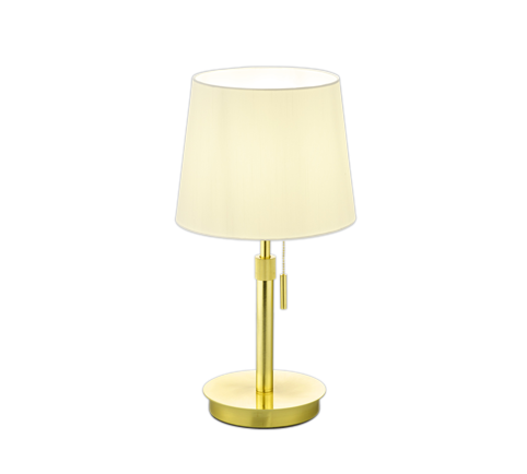 Lampada Tavolo Scrivania 4,5W Ottone Paralume Bianco Regolabile Lyon GD Trio