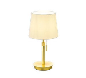 Lampada Tavolo Scrivania 4,5W Ottone Paralume Bianco Regolabile Lyon GD Trio