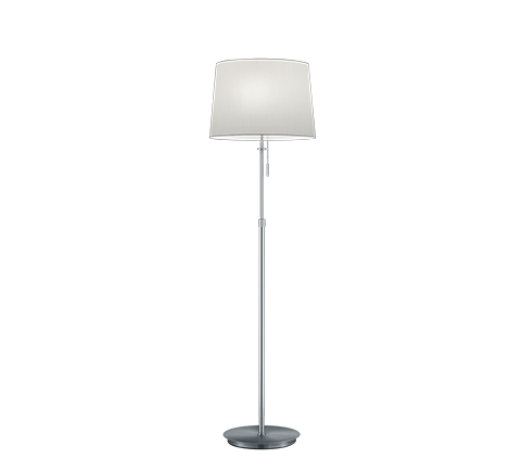 Lampada Piantana 3 Lampadine Acciaio Paralume Bianco Regolabile Lyon GD Trio