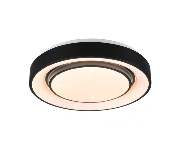 Plafoniera Led Soffitto Interna Dimmer Cielo Stellato Mona Nera GD Trio