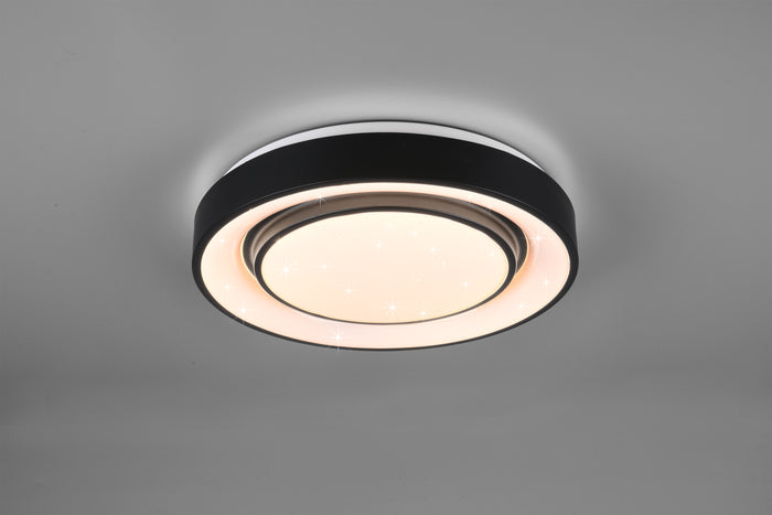 Plafoniera Led Soffitto Interna Dimmer Cielo Stellato Mona Nera GD Trio